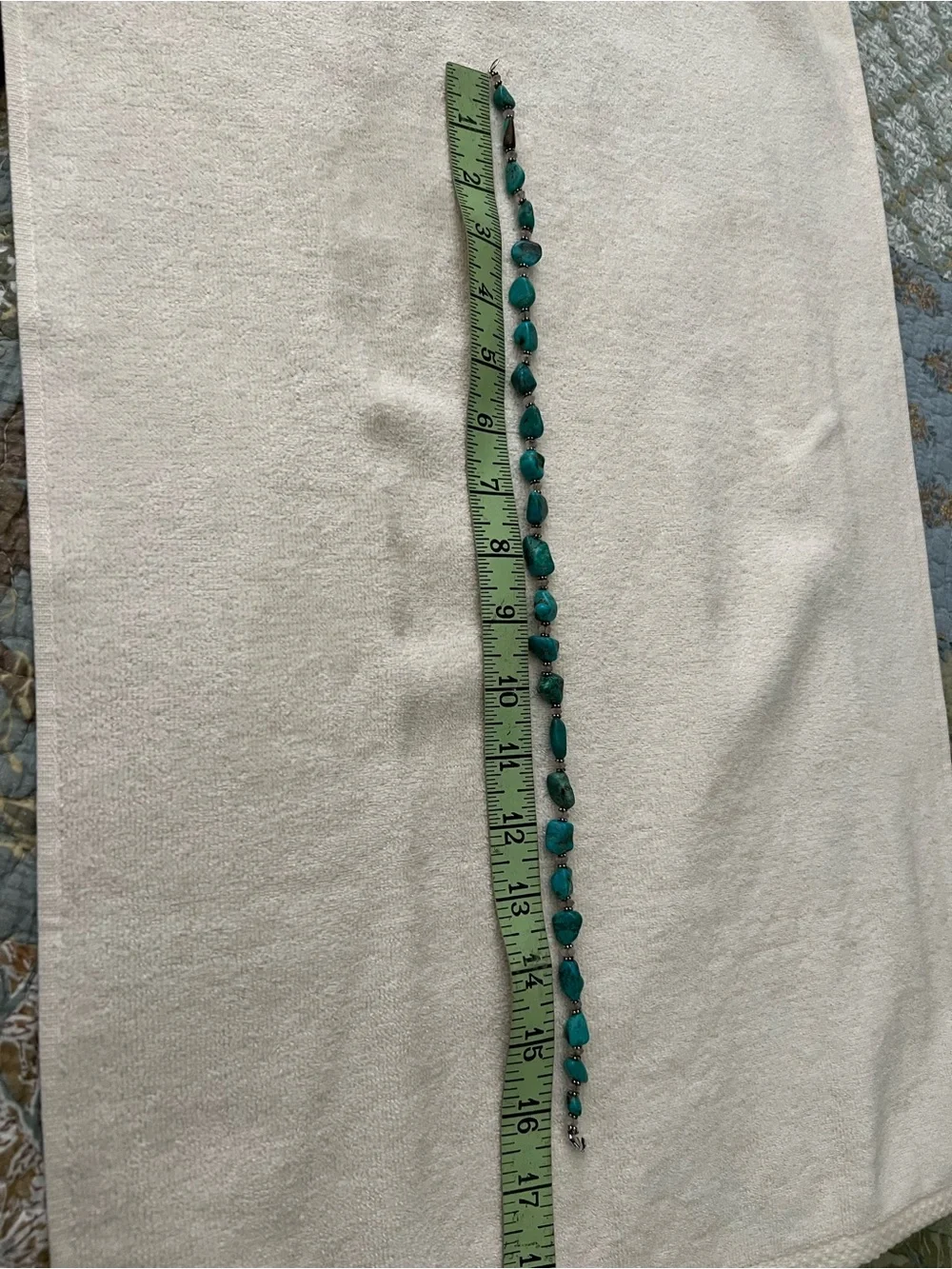 Turquoise Beaded Necklace - Genuine Turquoise Stone Necklace